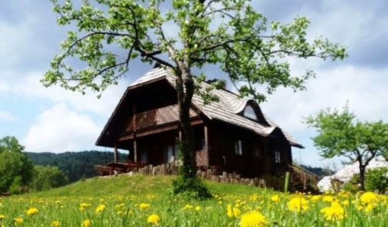 Krywa Chata dom drewniany Bieszczady